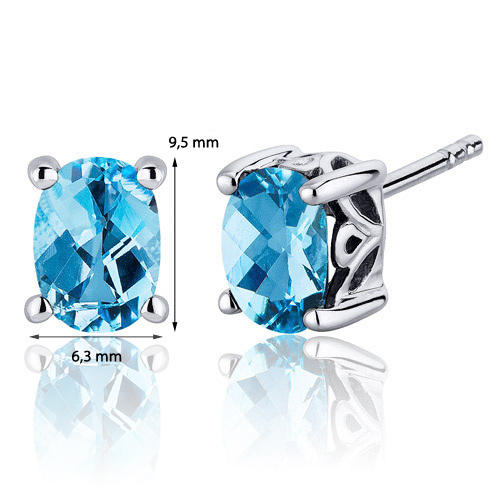 Strieborné topásové náušnice 4012