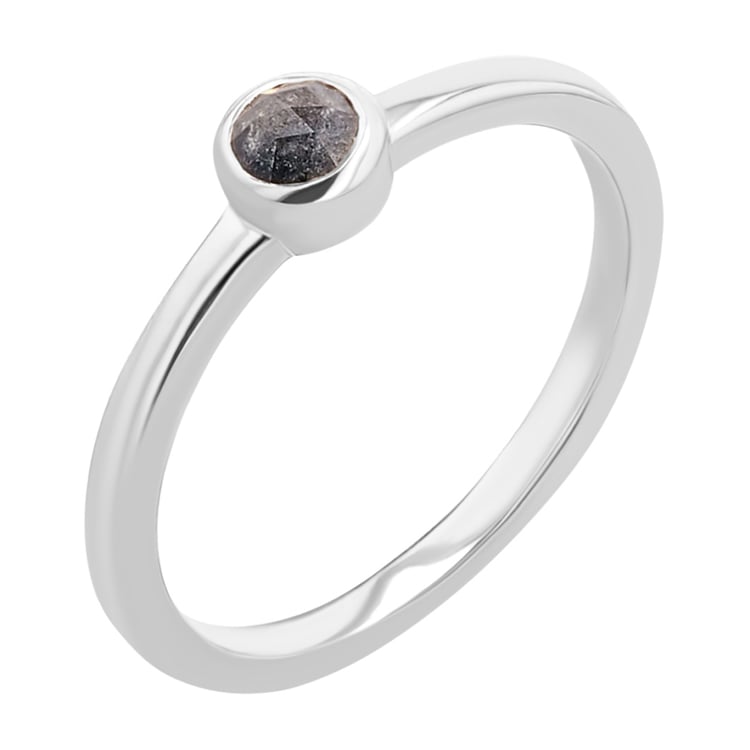 Zlatý prsteň so salt and pepper diamantom Kathleen
