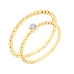 Set guličkových prsteňov s diamantom Cortes