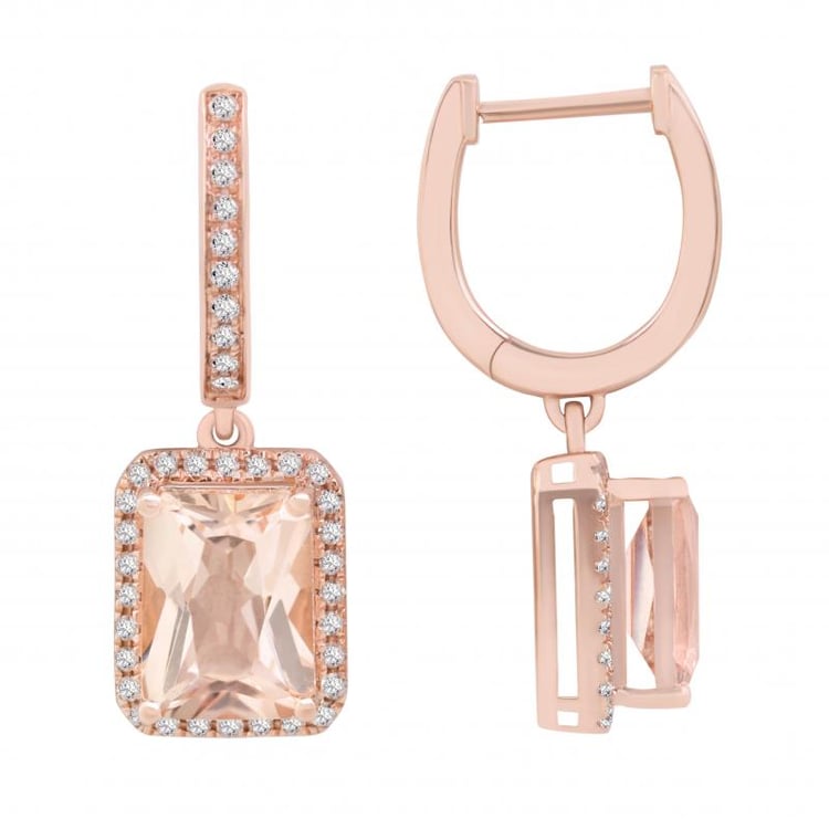 Náušnice s morganitmi 7656