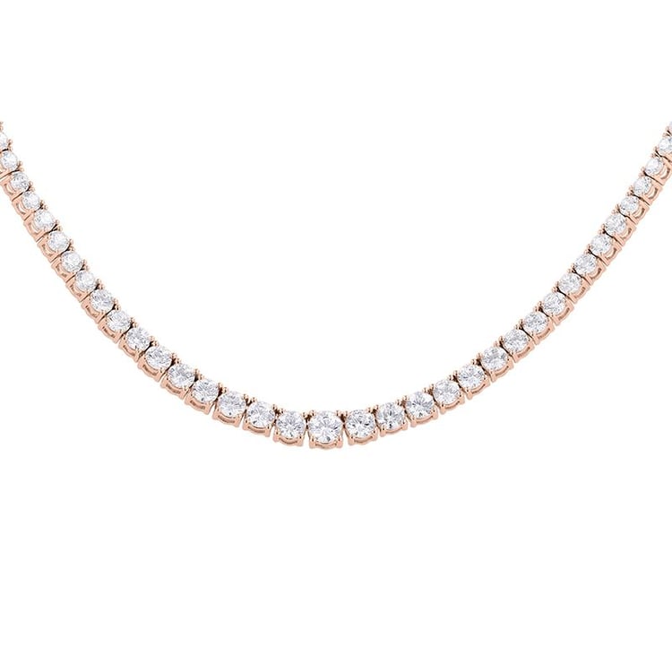 Zlatý tenisový náhrdelník s lab-grown diamantmi Vicario 140966