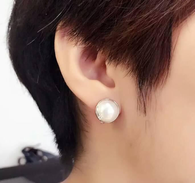 Zlaté náušnice s perlami 12869