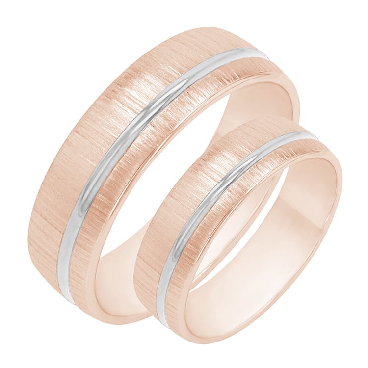 Snubné prstene z ružového zlata 80406