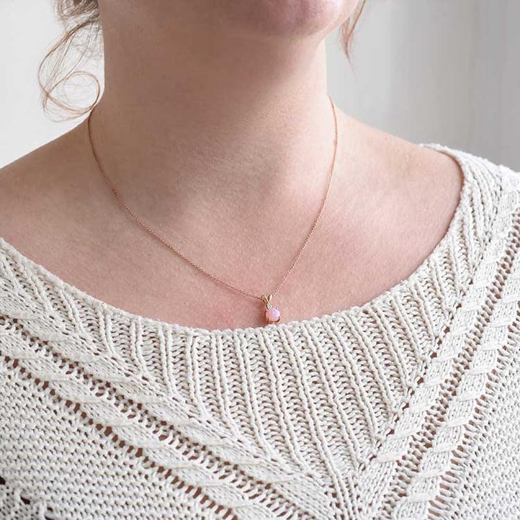 Zlatý prívesok s opálom a diamantom 94016