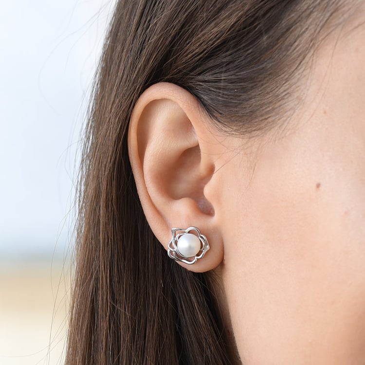 Strieborné náušnice 78052