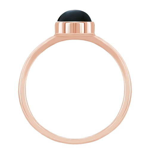 Zlatý minimalistický prsten s čiernym opálom Sevita