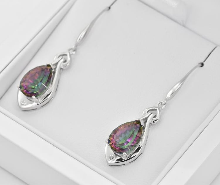 Náušnice s quartzom 26615