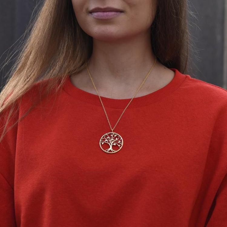 Strieborný náhrdelník v tvare stromu života 49459