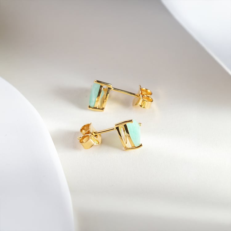 Jemné náušnice zo striebra so smaragdmi Magni 151299