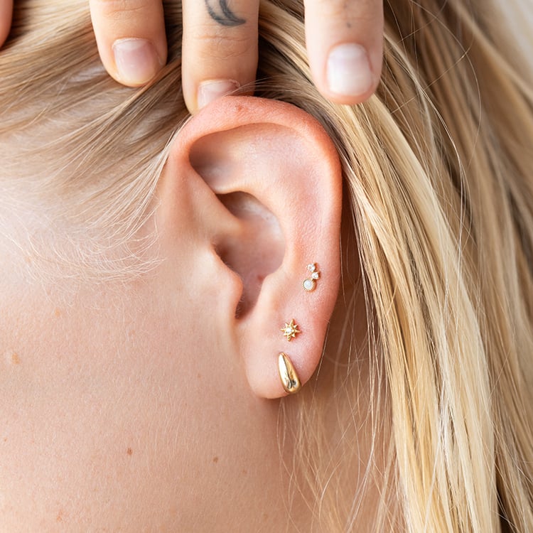 Zlaté náušnice s opálmi a zafírmi Claudine 126597