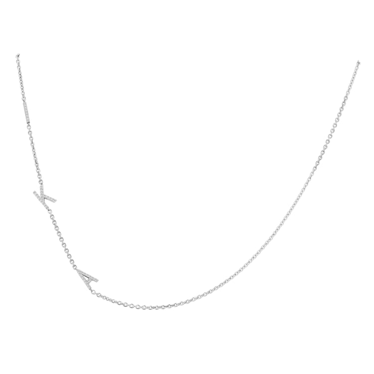 Náhrdelník s 3 písmenkami a lab-grown diamantmi Lupe 152250