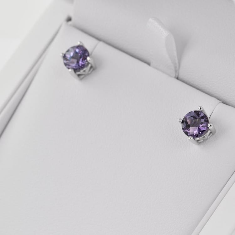 Náušnice s alexandritmi 21252