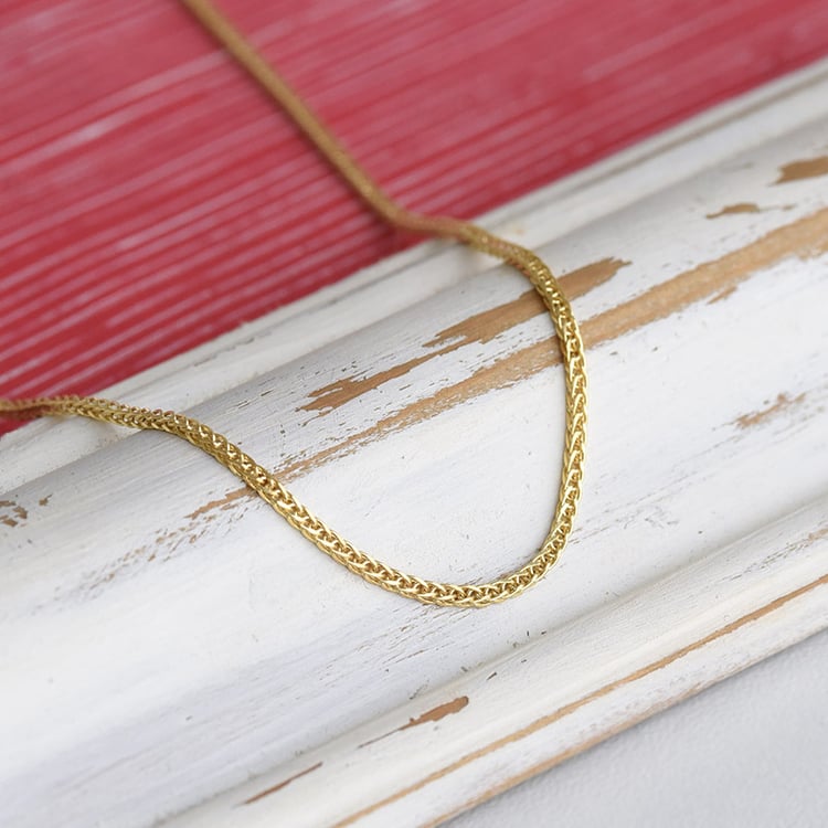 Zlatá spiga retiazka 45 cm so šírkou 1 mm 152587