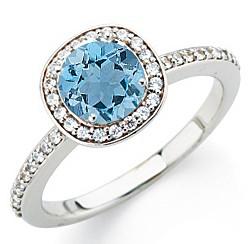 Prsteň s akvamarínom