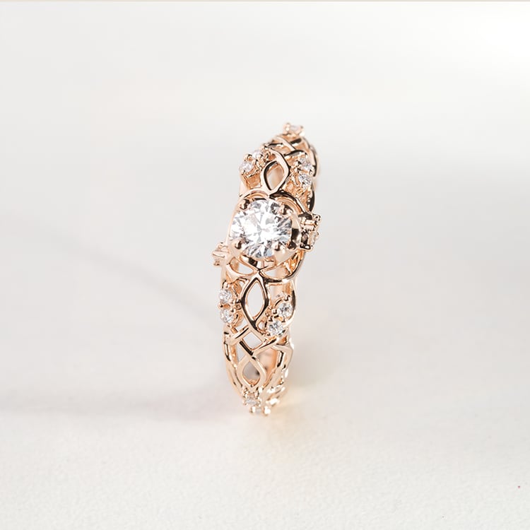 Vintage zásnubný prsteň s lab-grown diamantmi Chantal 147931