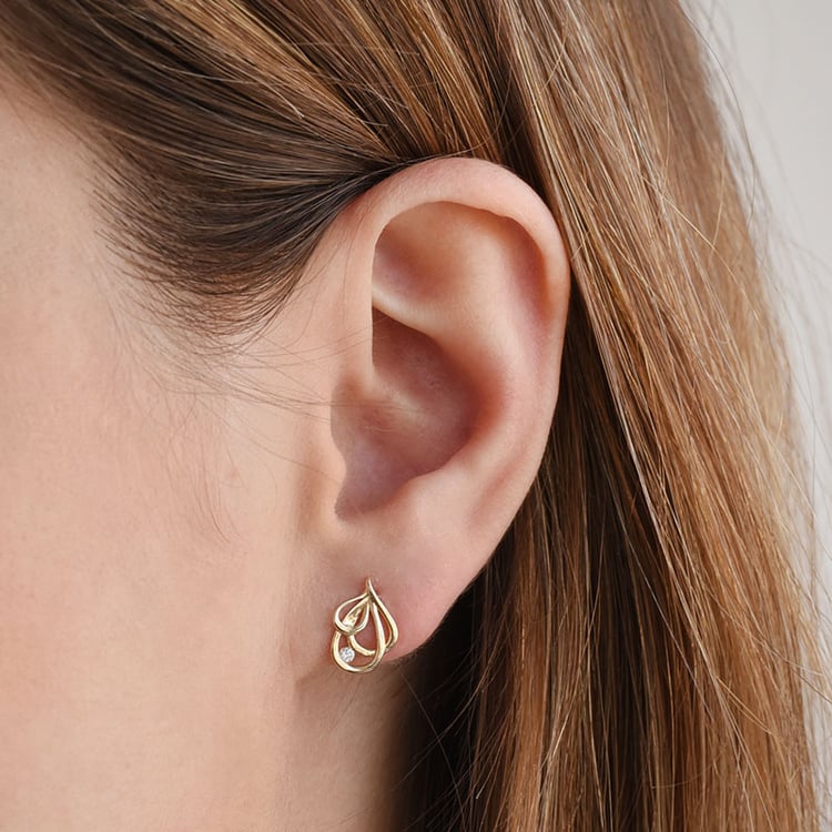 Náušnice s jiskrivými diamantmi 81611