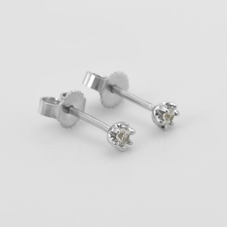 Minimalistické náušnice s moissanitmi Sezane 105129