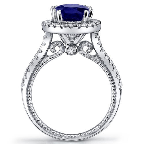 Strieborný prsteň so zafírom 12112