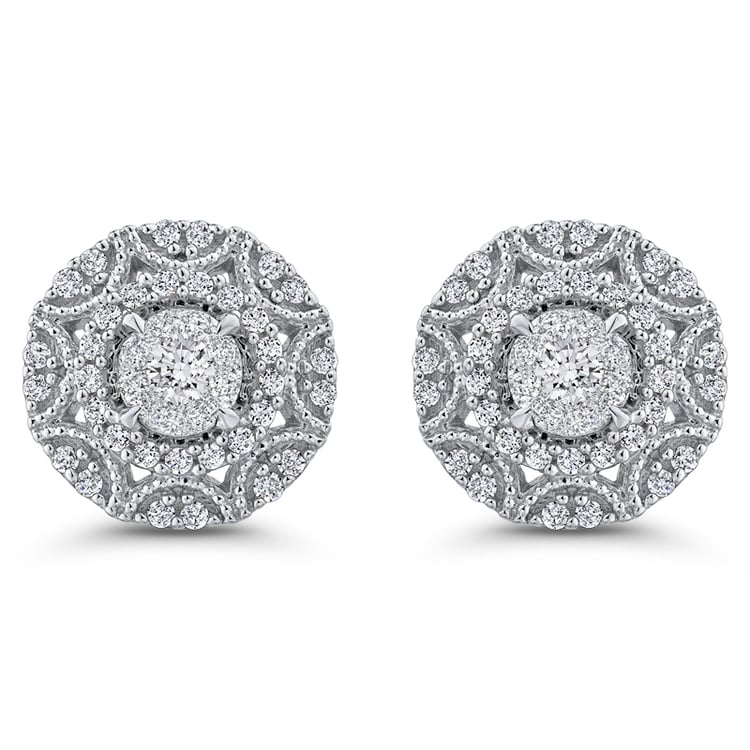 Luxusné diamantové náušnice zo zlata 51683