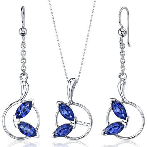 Strieborná kolekcia so zafírmi