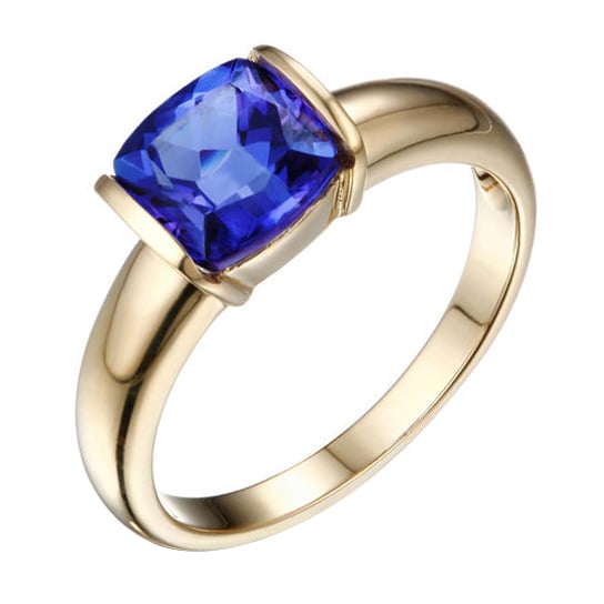 Zlatý tanzanitový prsteň Honora