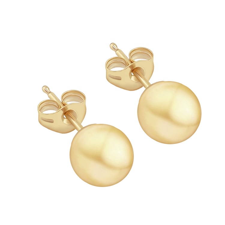 Zlaté náušnice 6mm guľôčky Bendy