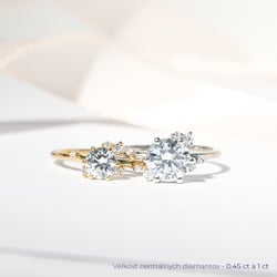 Cluster zásnubný prsteň s diamantmi Rosa