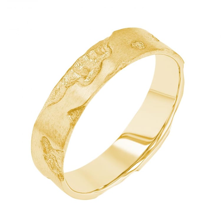 Svadobné obrúčky s ručne rytým povrchom Cley 156439