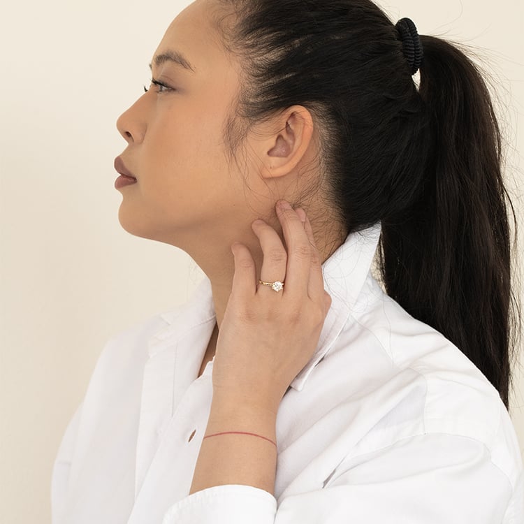 Zásnubný prsteň s diamantom Rabby 121456