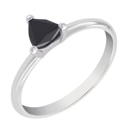 Zlatý prsteň s čiernym trillion diamantom Zanett