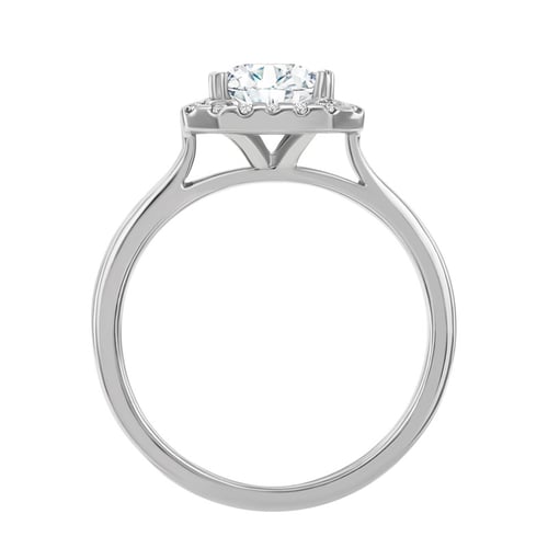 Zásnubný prsteň z platiny s emerald moissanitom Zahara