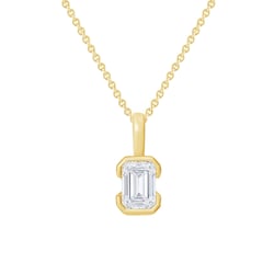 Minimalistický prívesok zo zlata s emerald diamantom Lias