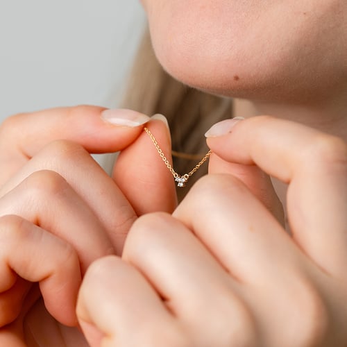 Set minimalistických šperkov s tromi lab-grown diamantmi Milton