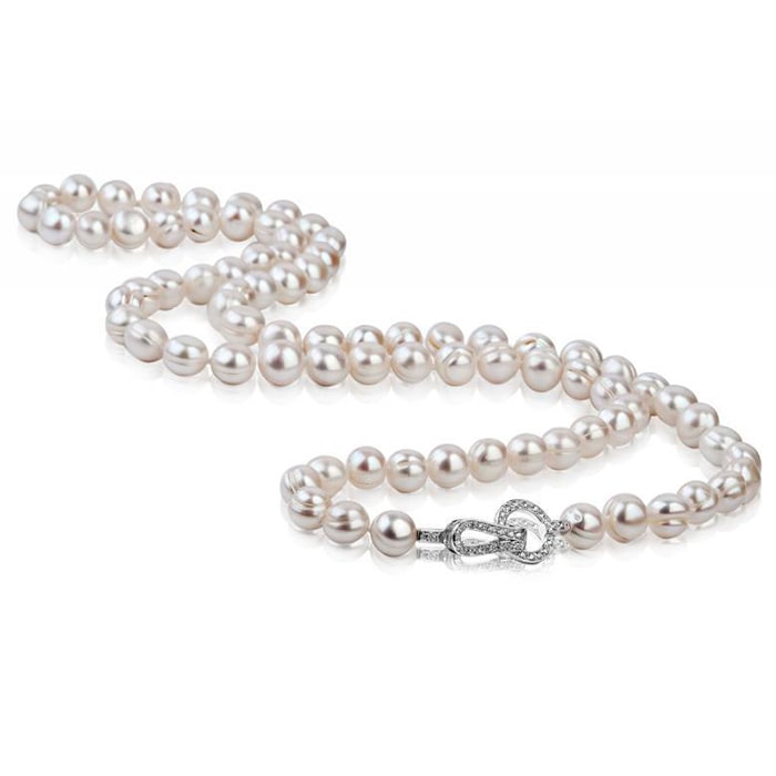 Strieborný perlový náhrdelník Eleeta