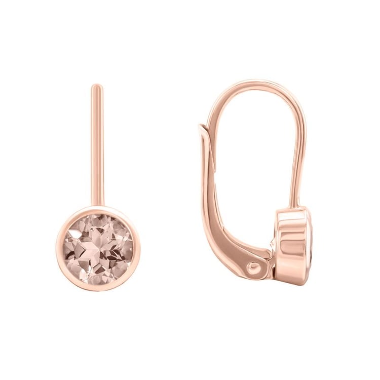 Zlaté náušnice s morganitmi 43561