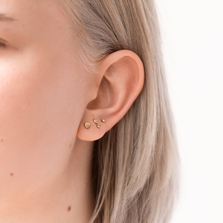 Zlaté trojuholníkové náušnice Guerra 126832