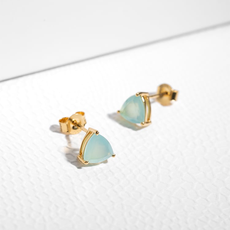 Strieborné náušnice s chalcedonmi Magni 123888