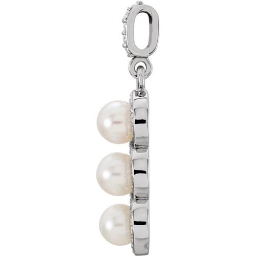 Diamantový náhrdelník s perlami zlatý 4783