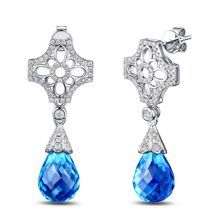 Náušnice s topásmi 16582