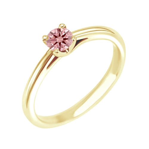 Zásnubný prsteň s certifikovaným fancy pink lab-grown diamantom Katya