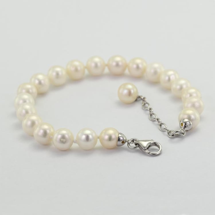 Náramok zo striebra s perlami 50709