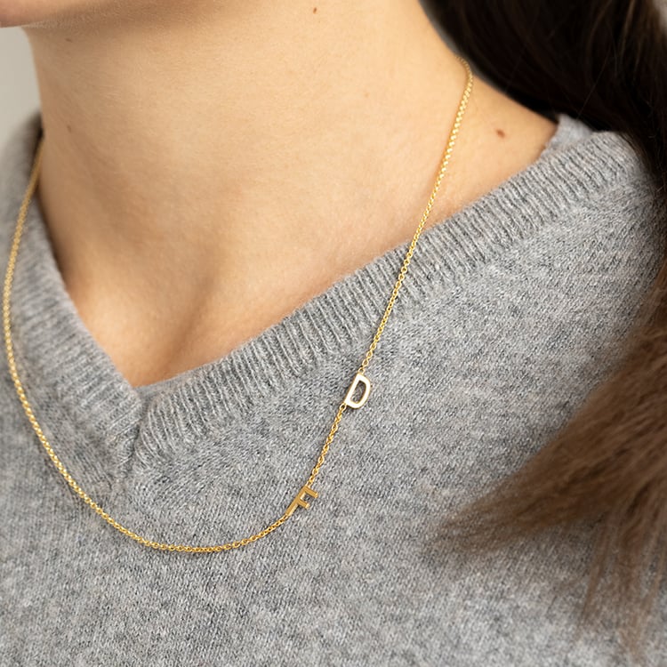 Náhrdelník s 2 písmenami vašej voľby Lupe 132748