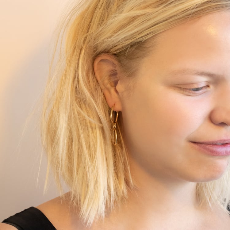 Pozlatené náušnice 2v1 Monica 102089