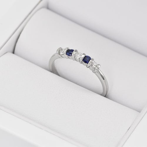 Eternity prsteň so zafírmi a diamantmi Elija