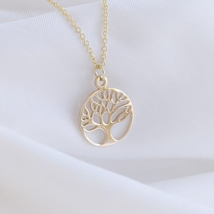 Zlatý prívesok so stromom života Worde