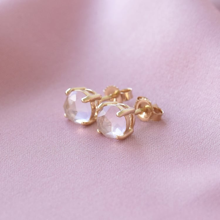 Jemné zlaté náušnice s ruženinmi 79940