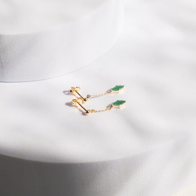 Zlatá kolekcia šperkov s brazílskymi smaragdmi Raíz 143062