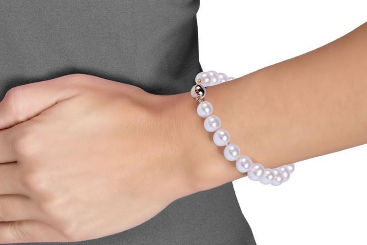 Zlatý perlový náramok 48788