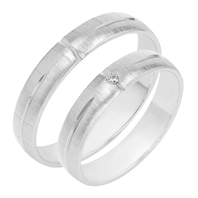 Snubné prstene z bieleho zlata 78637