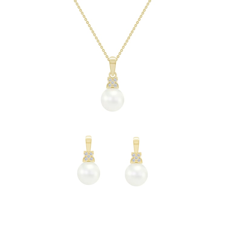 Zlatá perlová kolekcia šperkov 44877